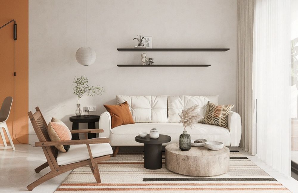 Thiết kế phòng khách Scandinavian