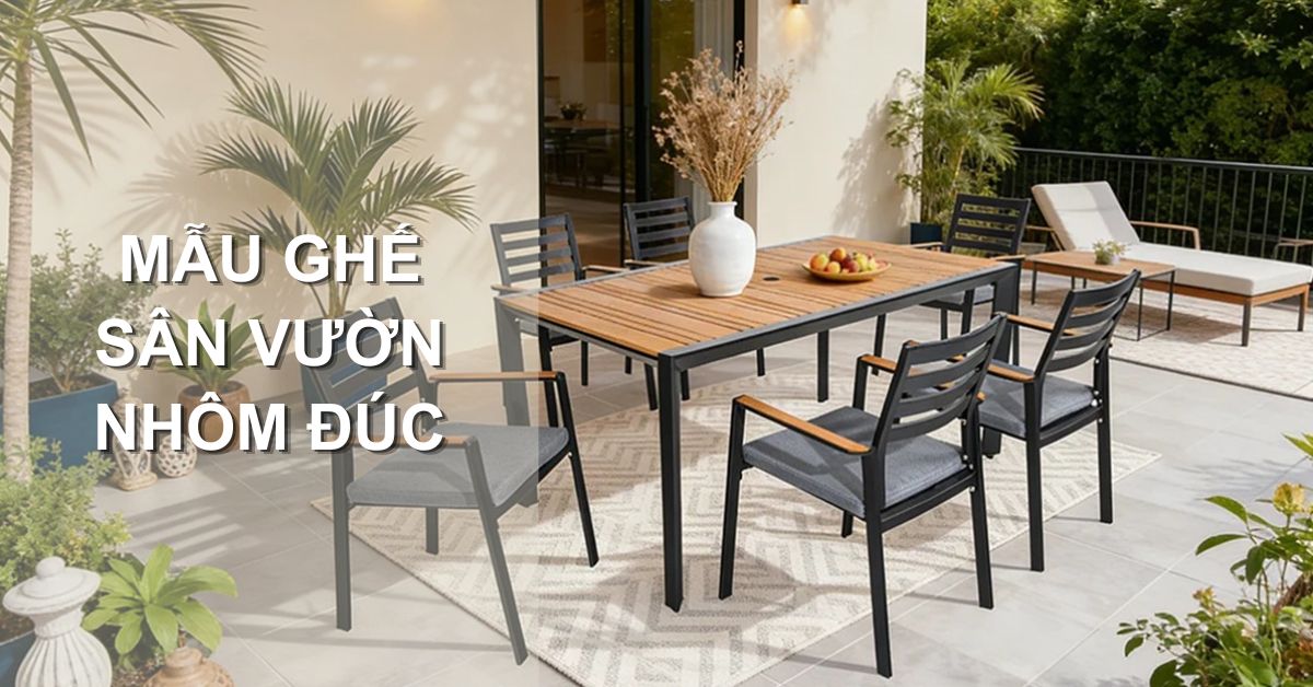 Ghế sân vườn nhôm đúc đẹp