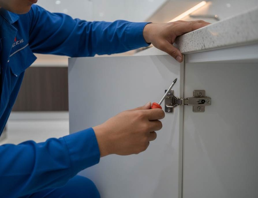Tủ bếp nhựa dễ bị lỏng cánh