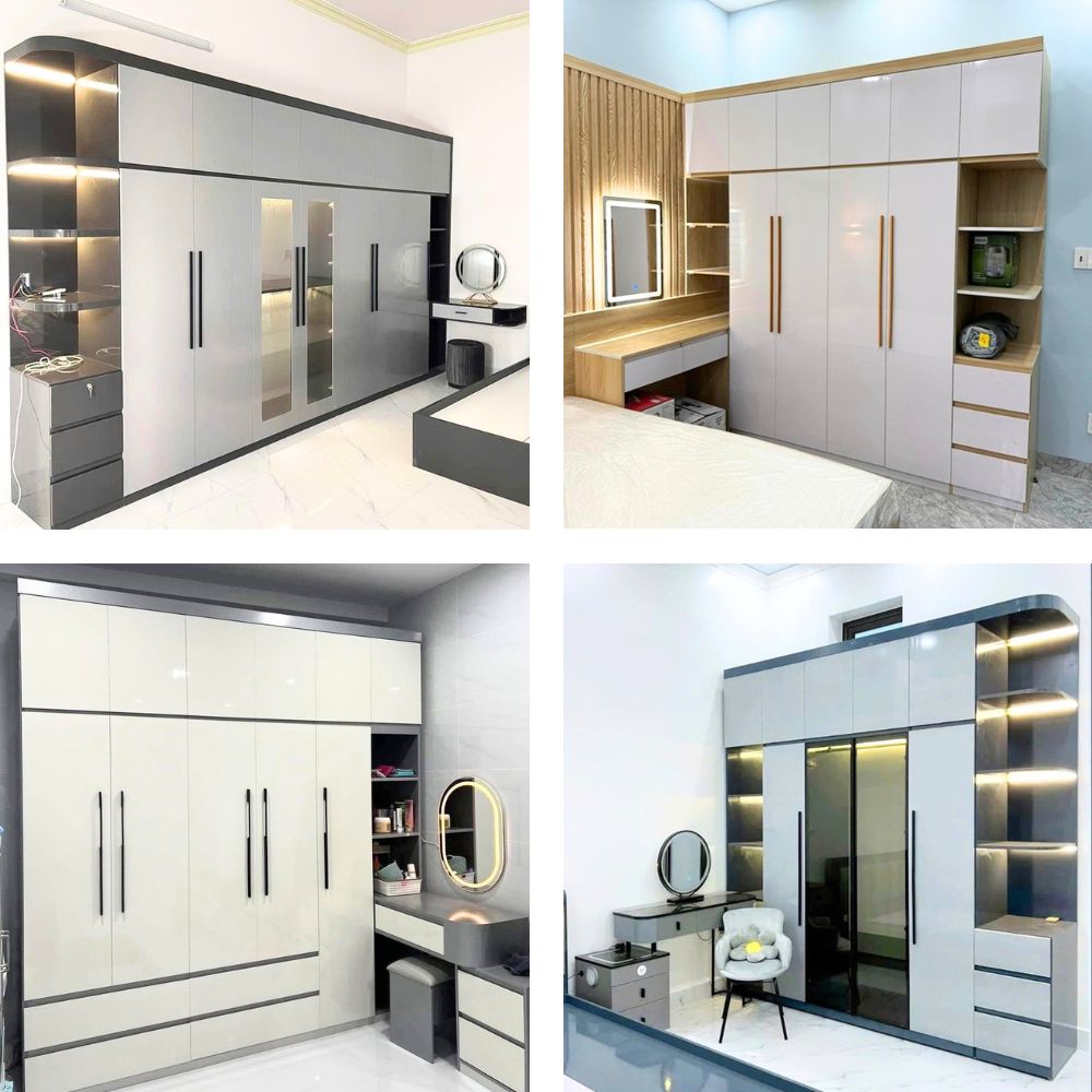 Tủ quần áo nhựa cao cấp kết hợp bàn phấn